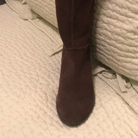FRANCO SARTO Brown Suede Knee High Boot, 6 - Picture 2 of 8
